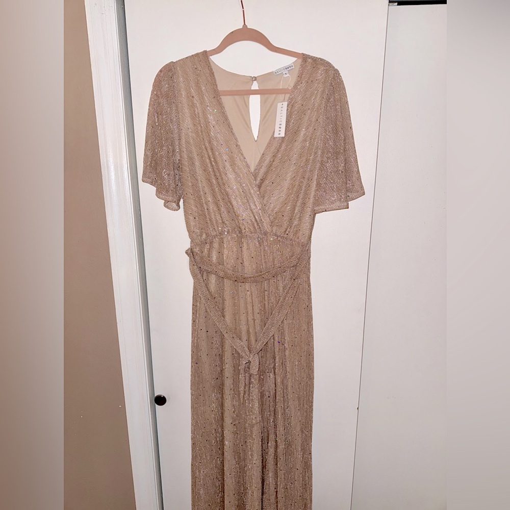 Baltic Born rose gold sequins dress